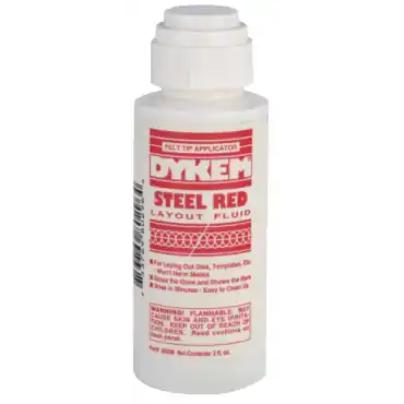 Dykem 80296 Steel Red Layout Fluid 2 oz Felt Tip Applicator