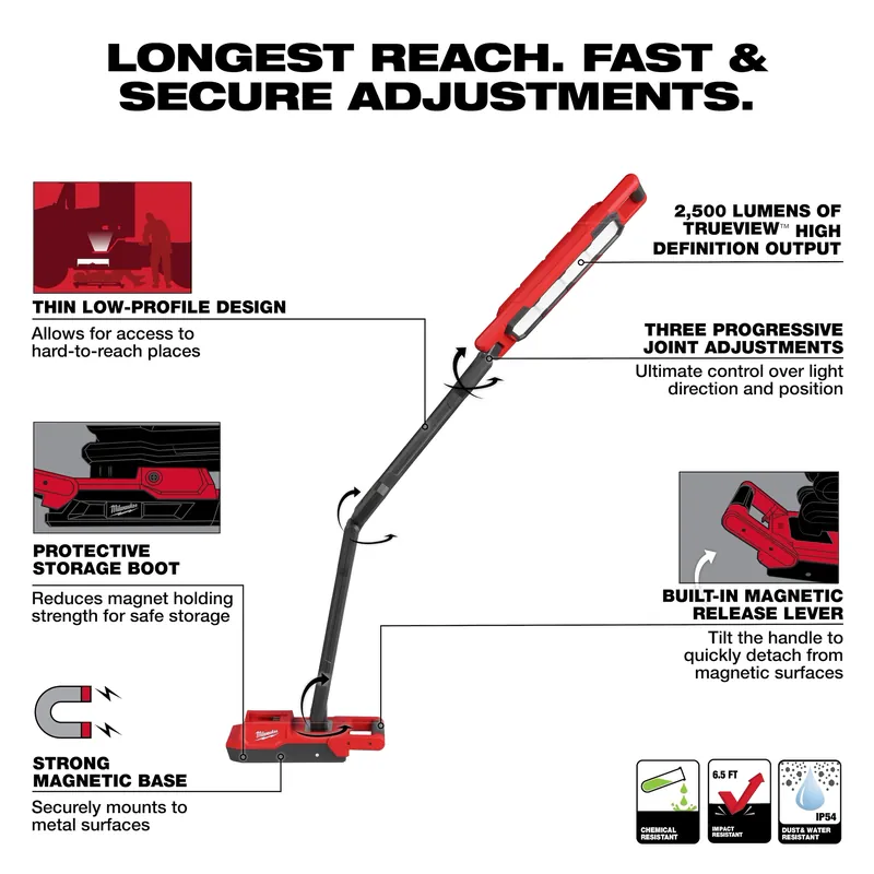 Milwaukee Tool 2129-20 M18 Magnetic Extendable Boom Light
