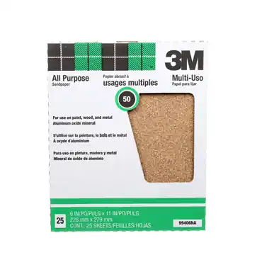 3M 00-051144-99406-9 Pro-Pak Paint and Rust Removal 50 Grit (11 inches x 9 inches)