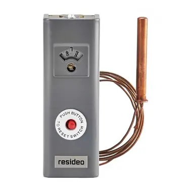 Resideo L6008A1242/U Aquastat High and Low limit 100-200 Degrees Fahrenheit 5-30DEG F Adjustable Horizontal/Vertical