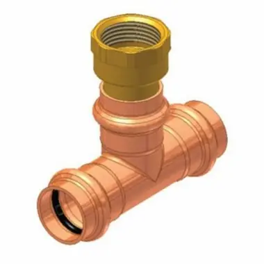 Apollo 10066588 Tee Female 2 x 2 x 1/2 Inch Copper/Lead Free Brass Press x Female