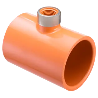 Spears 4202-130SR 1X1/2 CPVC FG SPRKLR HD TEE W/METAL RING