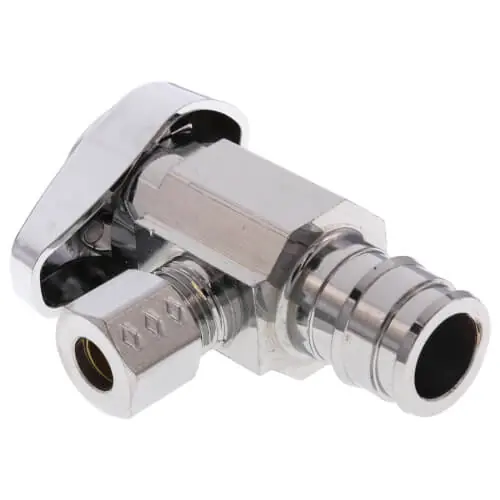 Brasscraft G2CEPX09XC 1/2 Cold Expansion PEX x 1/4 OD Compression 1/4 Turn Angle Valve