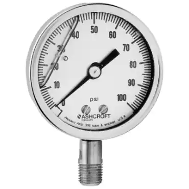 Ashcroft 251009SWL02L100 Duralife Pressure Gauge 0-100 psi