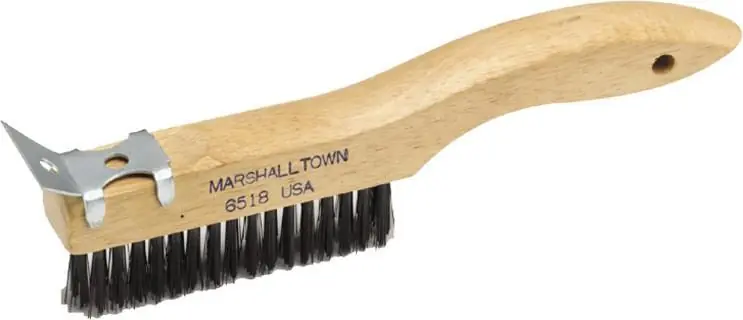 Marshalltown 6518 10 X 1 Wire Brush with Scraper
