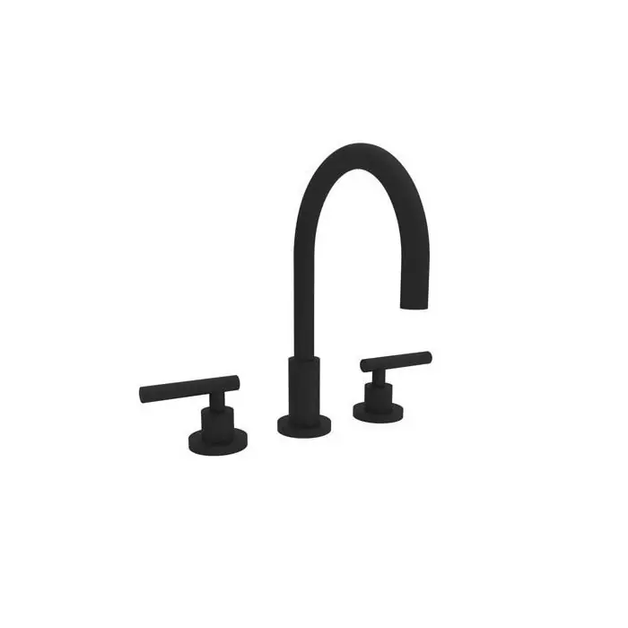 Newport Brass 990L/56 East Linear Two Handle Widespread Bathroom Sink Faucet in Flat Black
