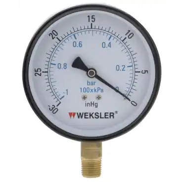 Weksler UA35H4L Steel Cased Dry Vacuum Gauge