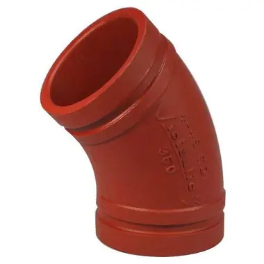 Victaulic A080011PHL FireLock Style 11-C 8 In. Grooved Ductile Iron Cement Lined 45 Degree Bend