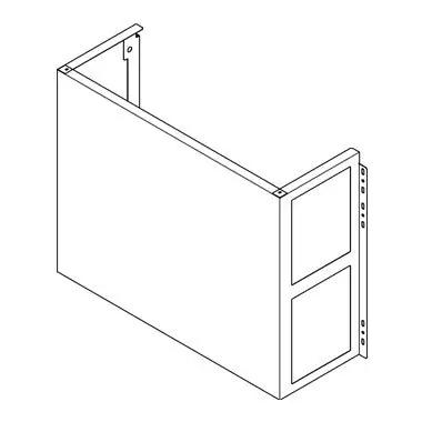 Samsung WBB-6M-B Wind Baffle Rear Galvanized Painted 28 x 10 x 22 Inch