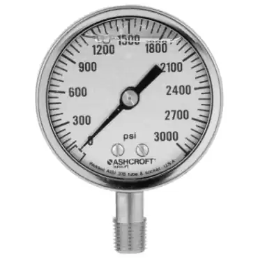 Ashcroft 251009SWL02L3000 Duralife Pressure Gauge 0 to 3000 psi