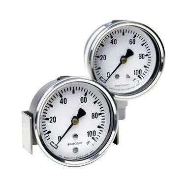 Ashcroft 631008S02L60 Pressure Gauge 60PSI 63MM 1/4 NPT Lower Bourdon Tube Stem Mount