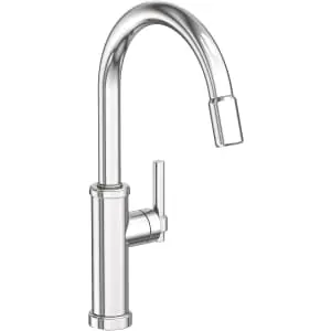 Newport Brass 3180-5113/26 Seager Single Handle Pull Down Kitchen Faucet in Polished Chrome