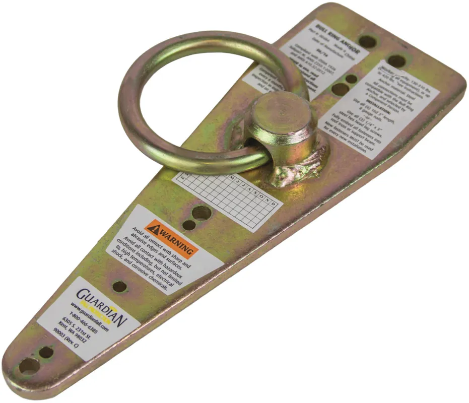 Guardian Fall Protection 484 Bull Ring Temporary Anchor with Fasteners