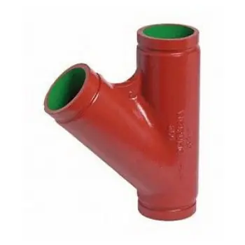 Victaulic AF09030PFL Wye 6X4 Inch 30CR C/L T37H-77 Grooved