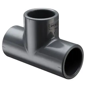 Spears 401-040G 4 PVC TEE SOC SCH40 GRAY