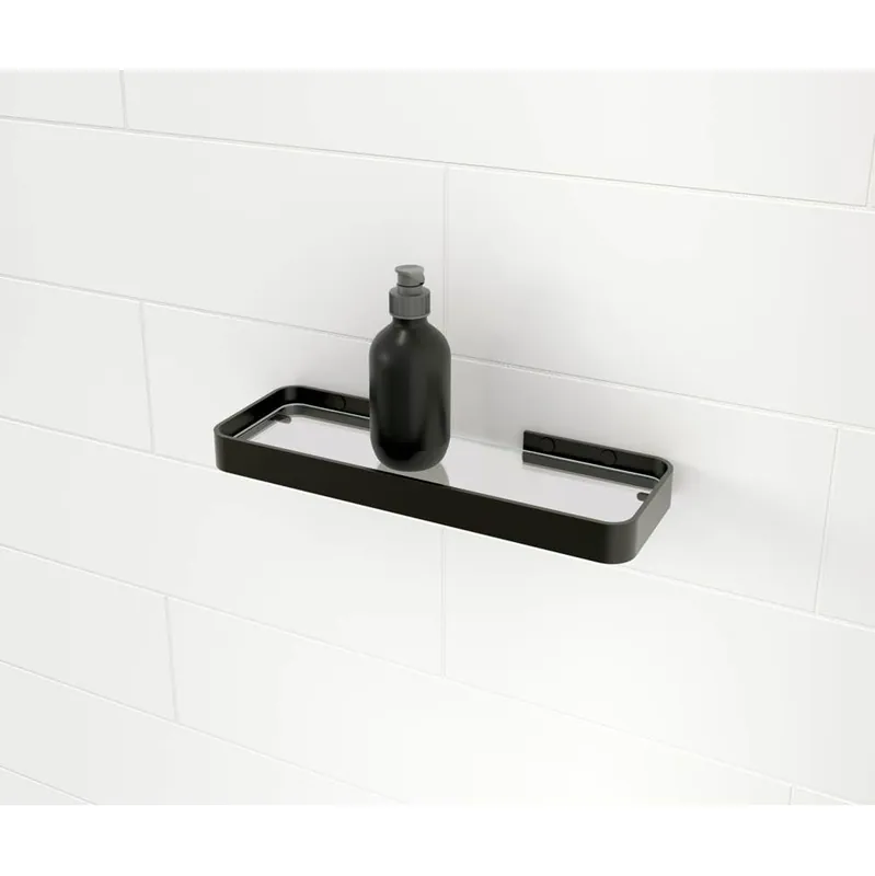 Swan RECSHELF.002 Shower Niche Metal and Glass Black