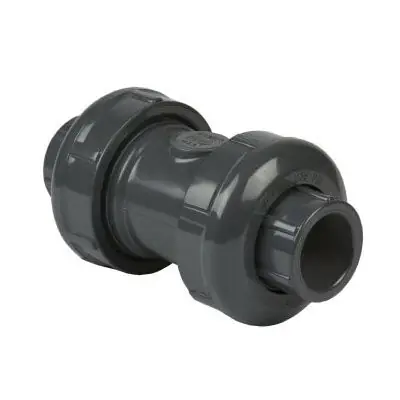 Spears 2239-010 1 PVC TU Ball Check Valve SOC/FPT FKM