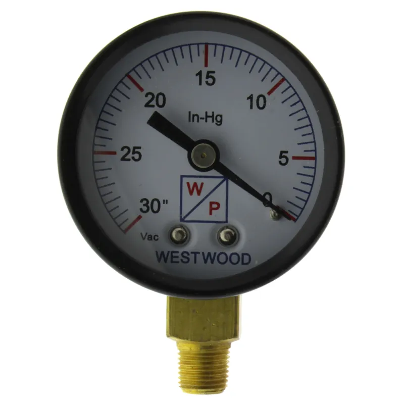 Westwood Products S100-500 Vacuum Gauge 2 Face 0-30 Hg 1/8 NPT & LM