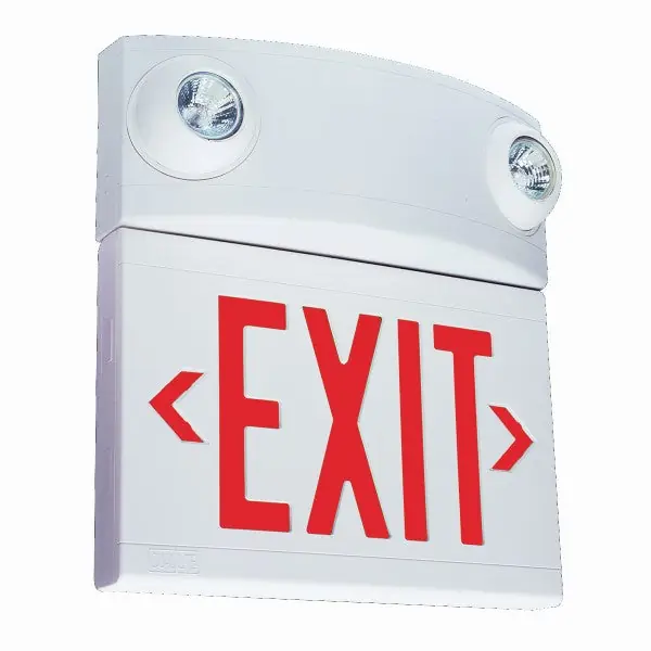 Hubbell LTURW LT Series Exit Sign, Halogen Lamp, 10 W Fixture, 6 VAC, EXIT