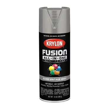 Krylon K02726007 Fusion All-In-One Paint Gloss Vintage Gray 12 oz
