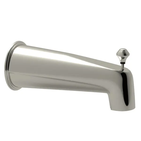 Rohl RT8000PN Wall Mount Tub Spout With Diverter in Polished Nickel