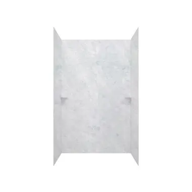 Swan STMK963662.130 Tub Wall Swanstone Tile Kit 3 Panels 2 Corner Soap Dishes Ice 36 x 62 x 96 Inch