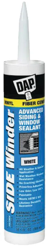 Dap 801 DAP Side Winder 10.1 Fluid Oz Interior/Exterior White Advanced Polymer Siding and Window Sealant