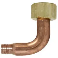 SIOUX CHIEF 637X335 ELL 3/4 PEX X 3/4 DIP BR NUT