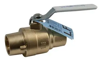 Apollo 77FLF24A01 77FLF-100 Series Forged Brass Full Port Ball Valve, Lead Free, CxC, Solder End, 4