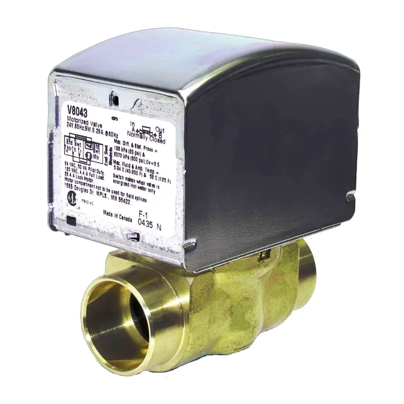 Resideo V8043E5079/U 24 Vac 1 in Sweat N.C. QuickFit Zone Valve with 18 in lead wires
