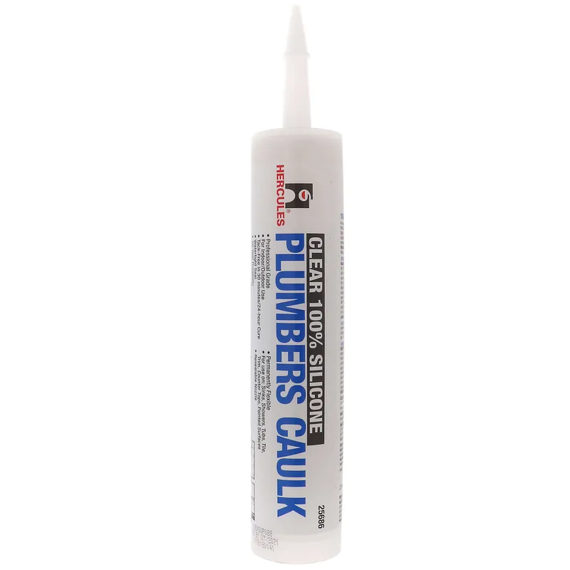 Hercules 25-686 10.1 oz. Cartridge Silicone Plumbers Caulk Clear