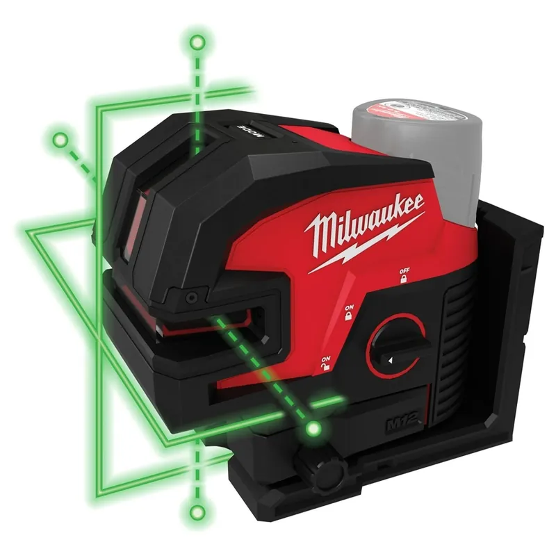 Milwaukee 3624-20 Green Laser – Cross Line & 4-Points
