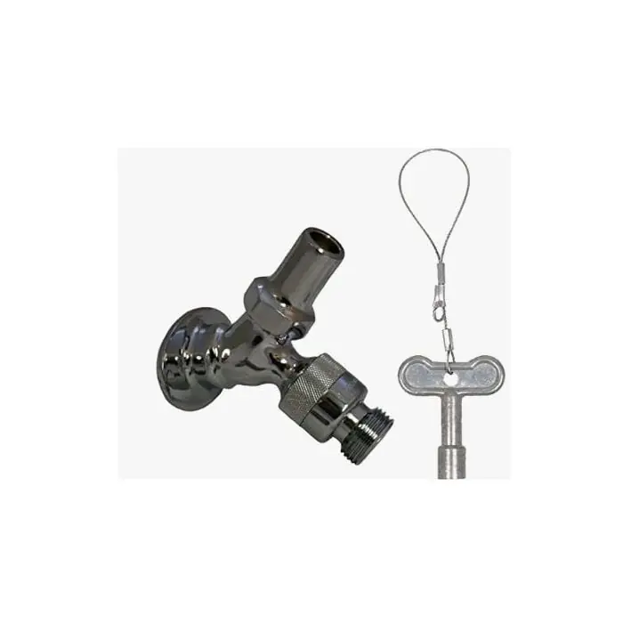 Prier C-255CP.50 Loose Key Anti-Siphon Angle Sill Faucet with 1/2-Inch FPT, Polished Chrome Plated