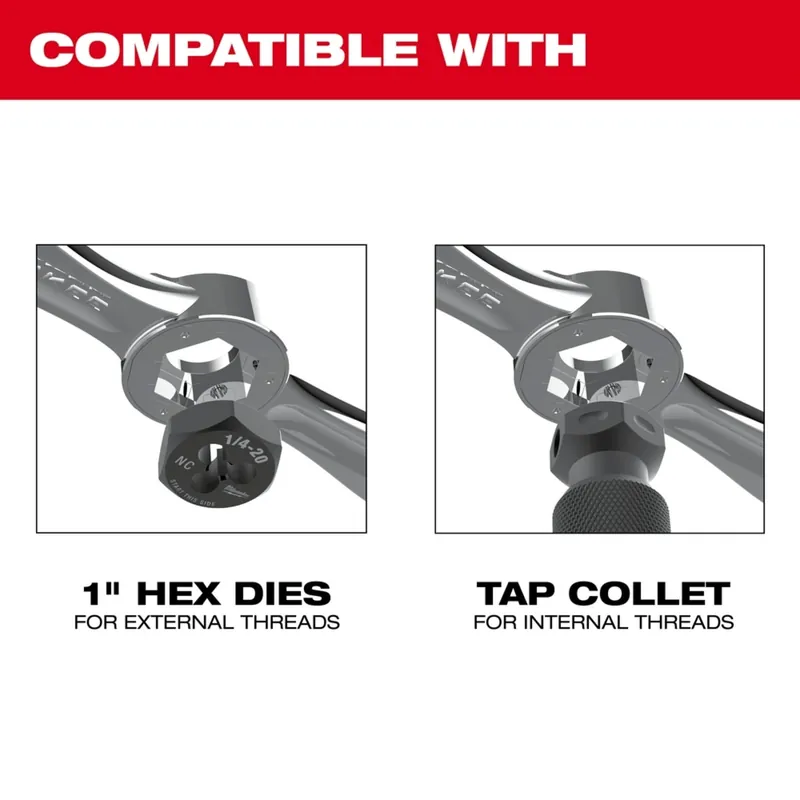 Milwaukee Tool 49-57-5003 Hex-LOK 2-in-1 Tap and Die Threading Handle Tap Collet