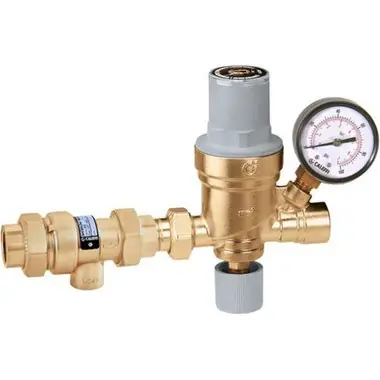 Caleffi 573017A Autofill Assembly Combo With Backflow Preventer 1/2 Inch Press Union X FNPT Brass