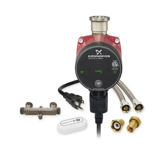 Grundfos 99793173 ALPHA 15-55 HWR-D Comfort Stainless Steel Circulator Pump 115V w/ Line Cord