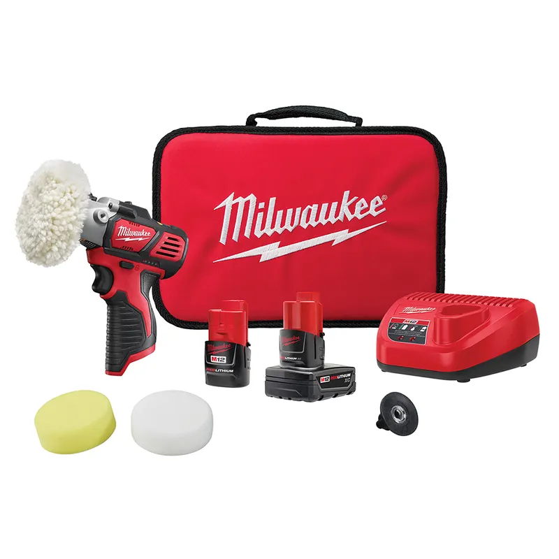Milwaukee 2438-22X M12 Variable Speed Polisher/Sander XC/Compact Battery Kit