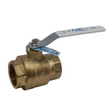 Apollo 77FLF10601 77FLF-100 Series Forged Brass Full Port Ball Valve, Lead-Free, IPS, NPT Thread