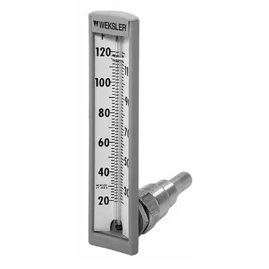 Ashcroft S520RD1 Thermometer Angled Stem -40 to 100 Degrees Fahrenheit 2 Inch