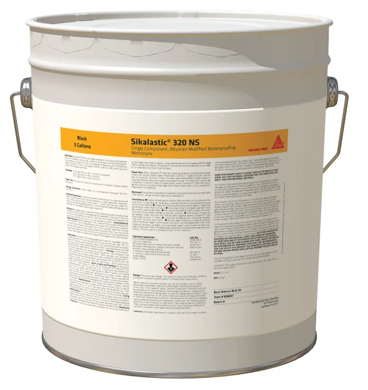 Sika 509557 Sikalastic 320 NS Waterproofing Membrane 5 Gal. Pail