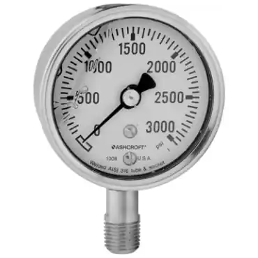 Ashcroft 631008SL02L100 Type 1008SL Stainless Steel-Case Gauge