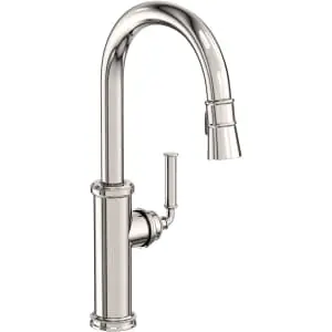 Newport Brass 2940-5103/15 Taft Single Handle Pull Down Kitchen Faucet in Polished Nickel - Natural