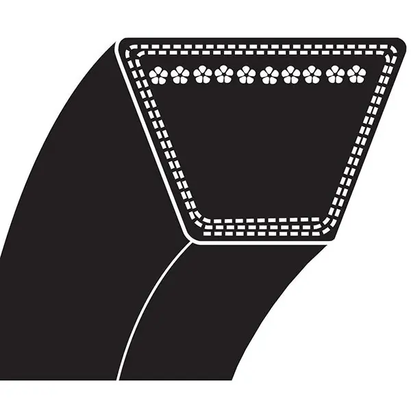 BESTORQ A20 Classical Wrapped V-Belt, 1/2 in W, 20 in L Inside/22 in L Outside Circumference