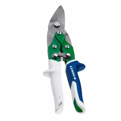 Lenox 22102102 Aviation Snip Right 18 ga Sheet Metal 22 ga Stainless Steel