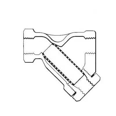 Spirax Sarco 52078 CT Wye Strainer With #20 Mesh 304 Stainless Steel Screen, 1-1/4 in Nominal