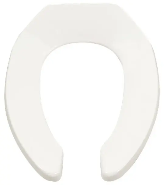 American Standard 5901110T.020 Commercial Heavy Duty Open Front Elongated Toilet Seat With EverClean Surface in White