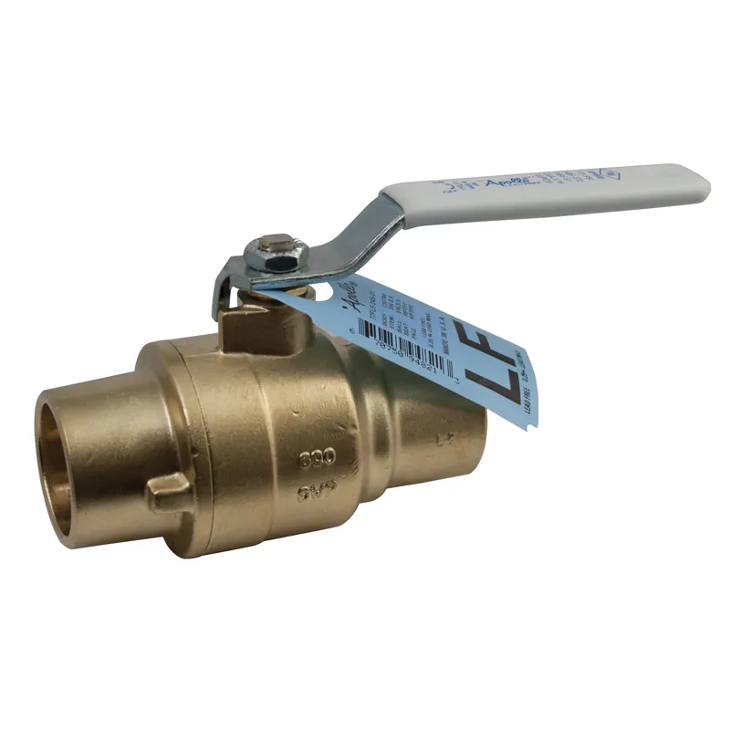Apollo 77FLF20701 77FLF-200 Series 1-1/2 in Brass Full Port Solder 600# Ball Valve