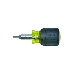 Klein 32562 Multi-Bit Screwdriver / Nut Driver, Stubby, 6-in-1
