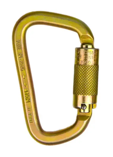 Guardian Fall Protection 1837 Locking Steel Carabiner 3/4 In Gate