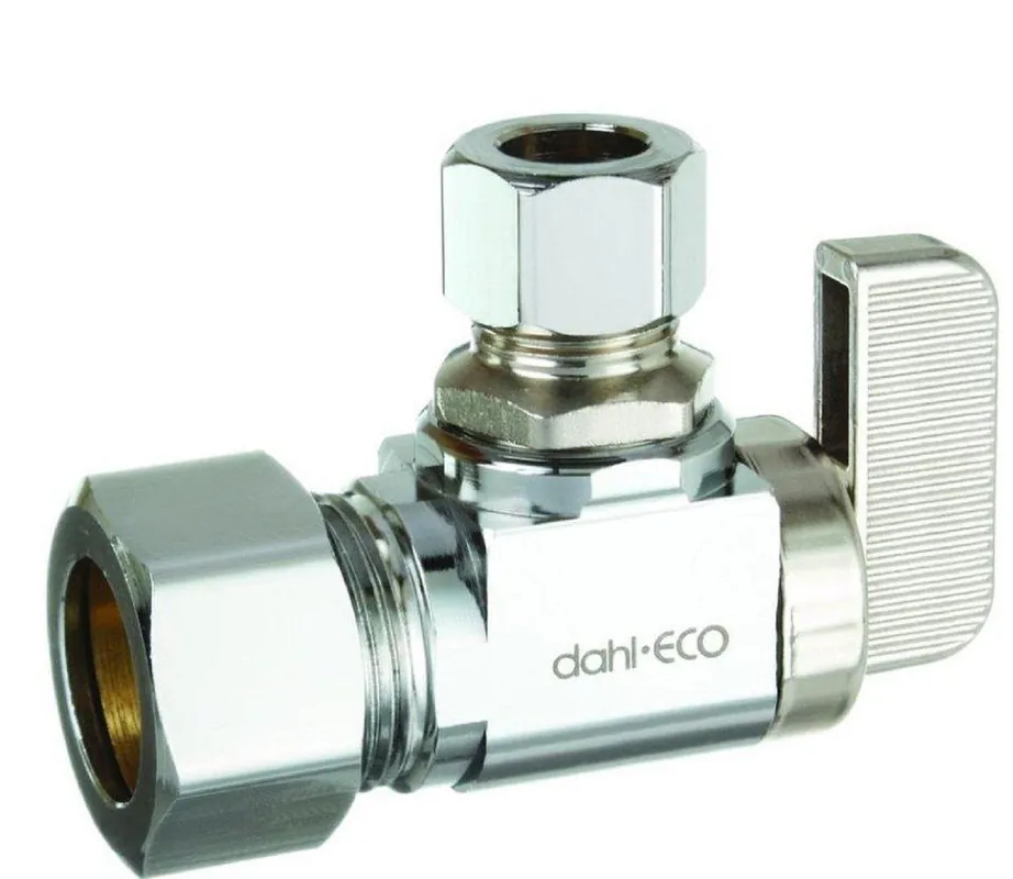 Dahl Valve 611-33-31-BAG Mini-Ball 5/8 x 3/8 in. OD Compression Loose Key Angle Supply Stop Valve